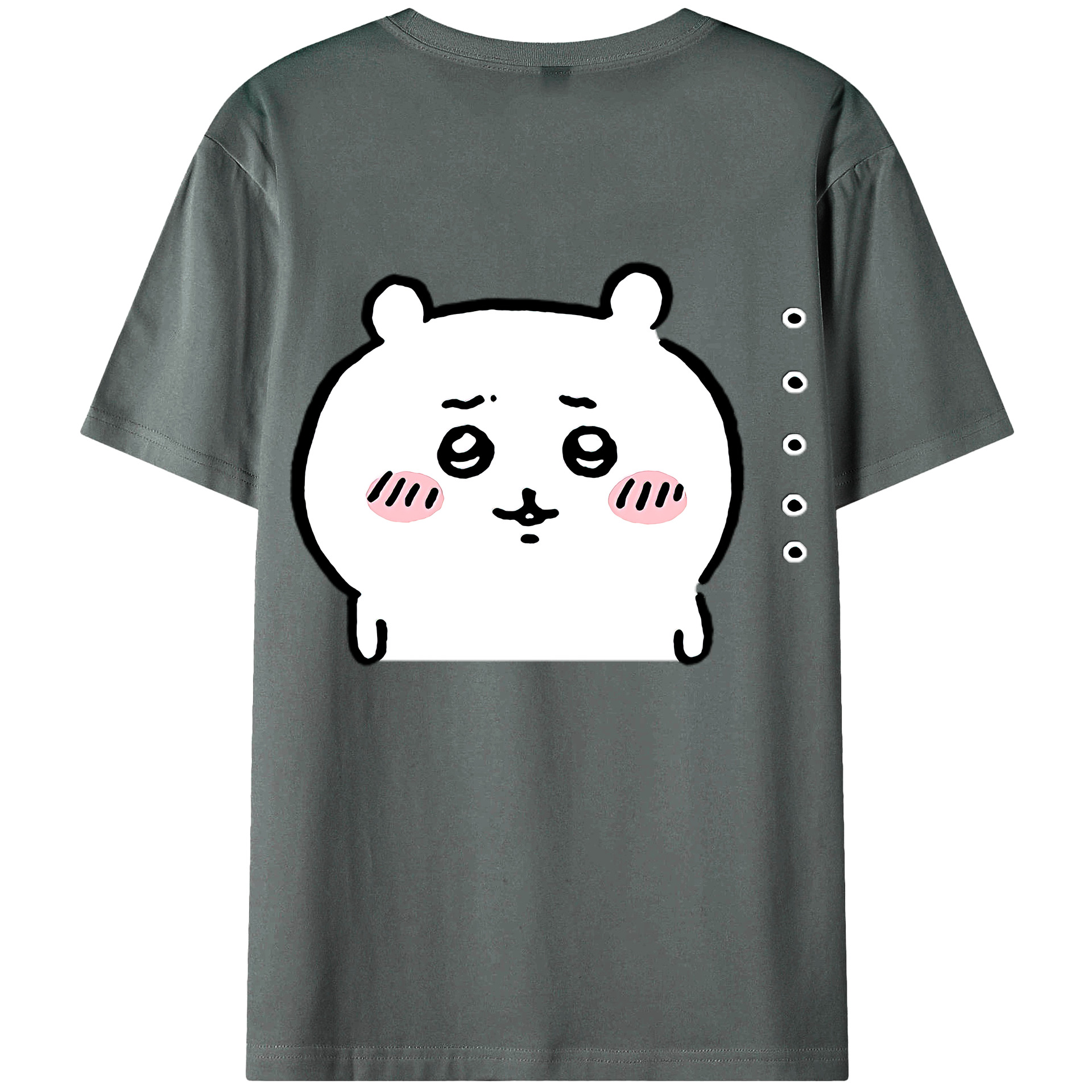 （画像用） ちいかわ ちいかわ Chii-kawa chiikawa 綿100％ メンズ半袖Tシャツ（バックプリント） 通気性